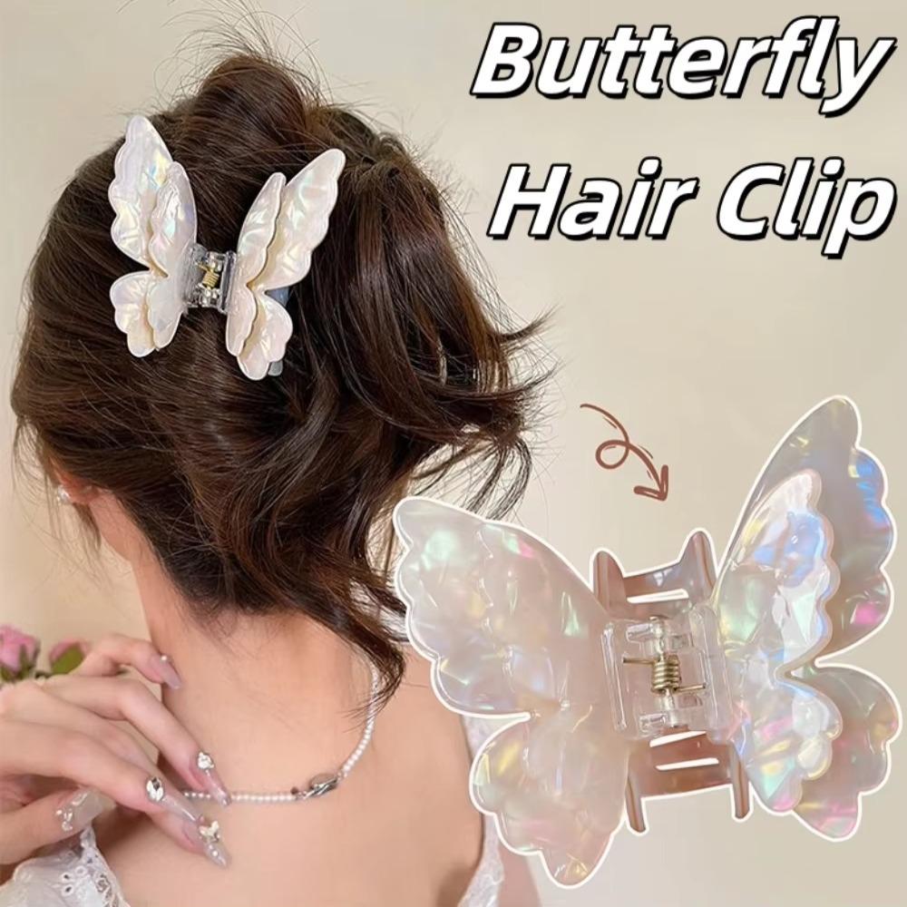 

1PC Acetate Butterfly Crab Hair Clips Sweet Princess Hairpin Hair Accessories Gift 7