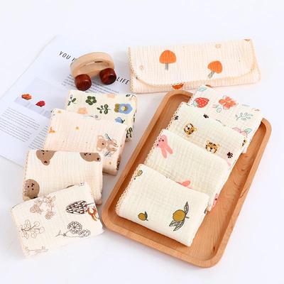 Infant Pure Cotton Gauze Towel Set: 4-Layer Baby and Kids Bib & Face Cloth
