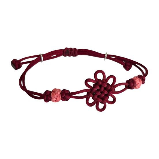 Chinese Knot Bracelet Retro Braided Bracelet Handmade Good Luck Bracelet Fashion Accessory for Men Women Daily Wear Cosplay