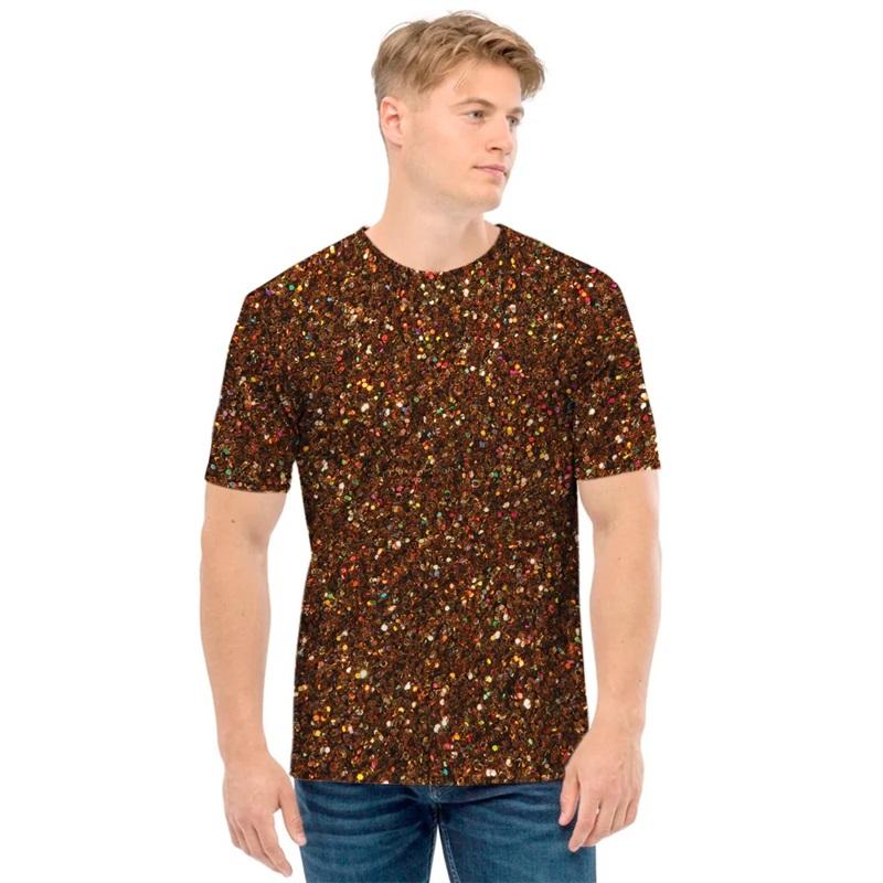 

Mens Short Sleeve Casual Tshirt 3d Print Glitter Graphic 4XL