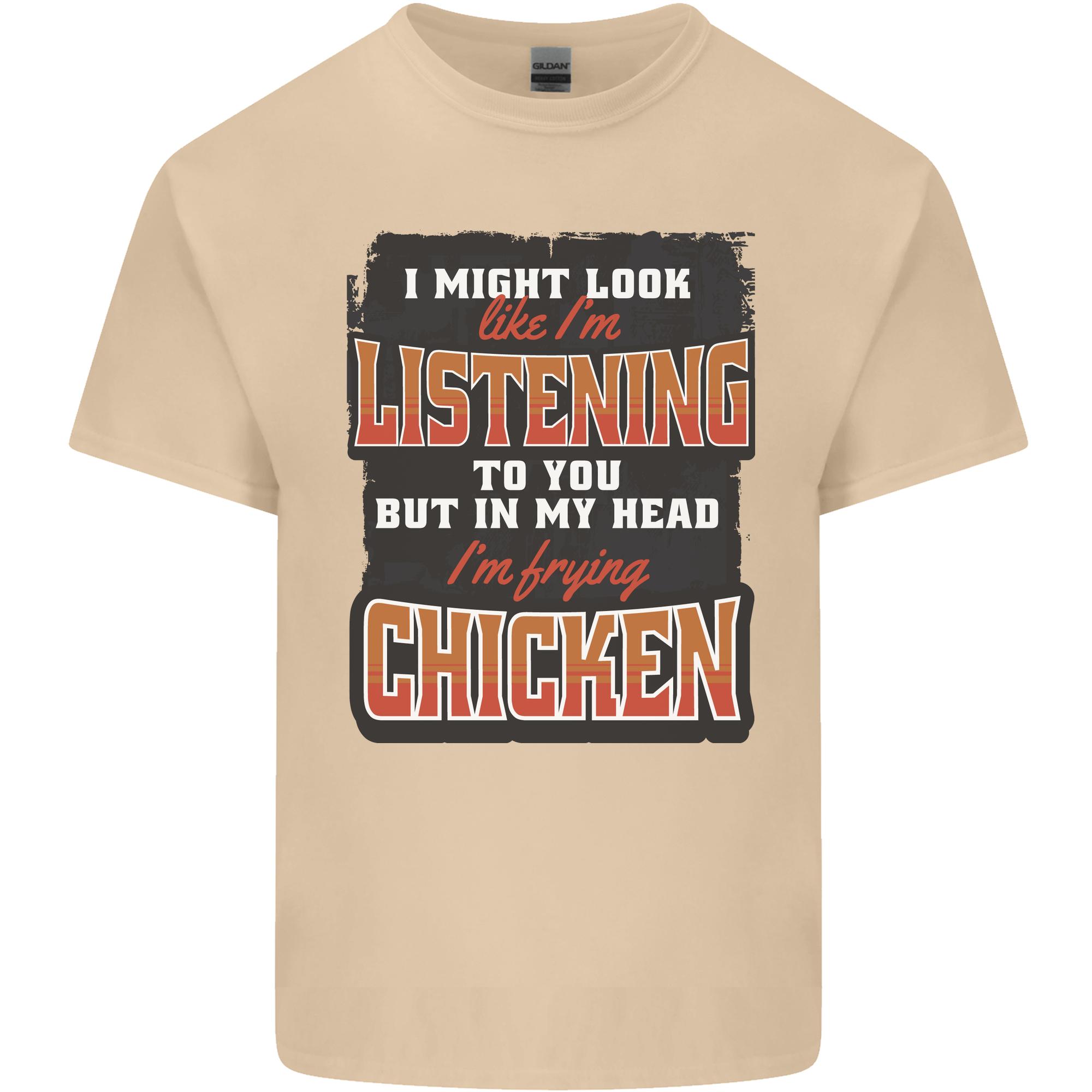 In My Head Im Frying Chicken Funny Food Unisexs Light Cotton TShirt S
