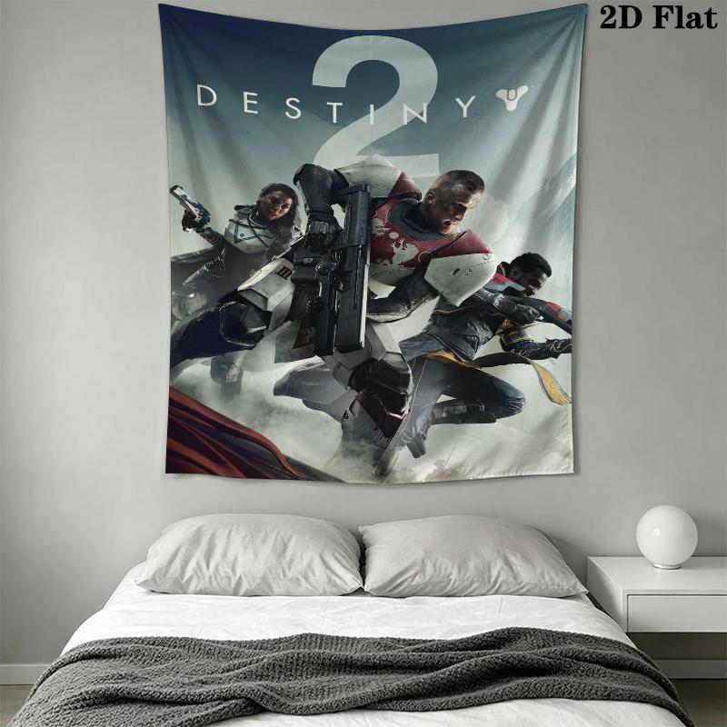 Tapiz de pared de Destiny 2 Colgante de pared estético Manta de tela impresa Tapices decorativos para dormitorio Sala de estar Decoración del hogar
