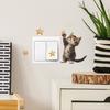 Cartoon Kitten Picking Stars Bedroom Living Room Switch Background Beautification Wall Stickers