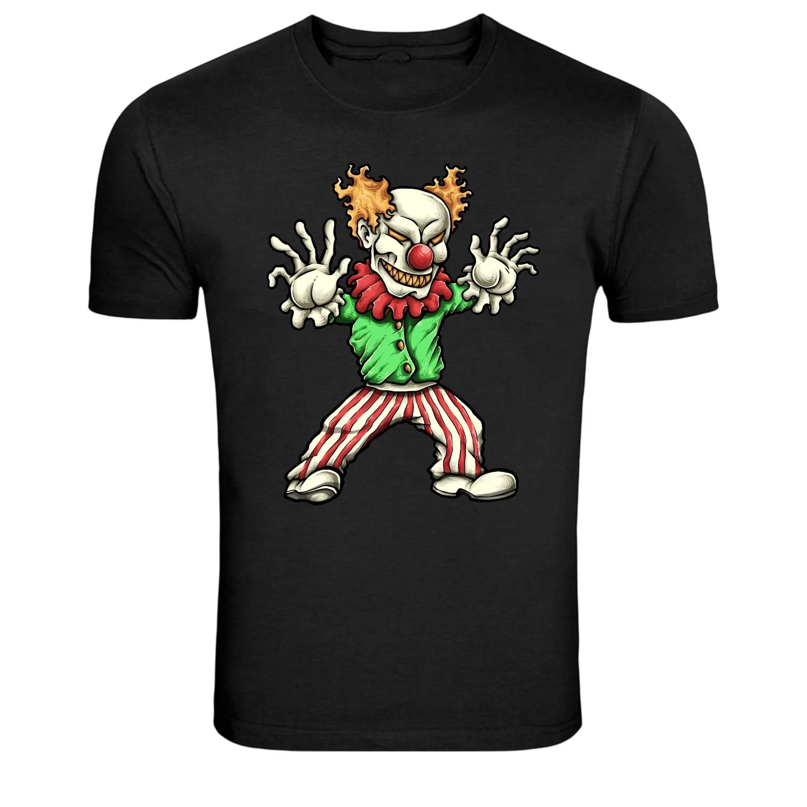 Evil Clown Horror Cartoon Character Graphic T-Shirt 4XL