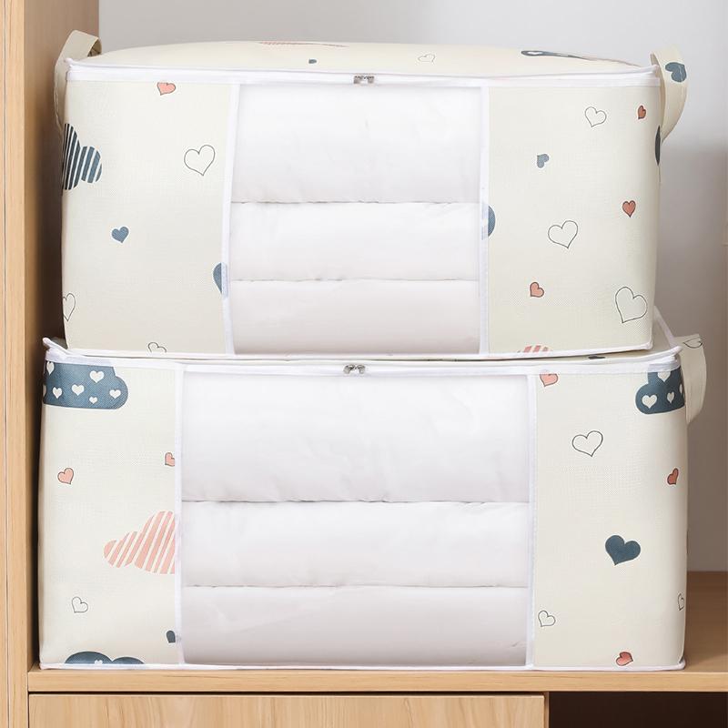 1Pcs Quilt Storage Bag Dust-Proof Wardrobe Quilt Clothes Organizer Household Blanket Zipper Sorting Bags Moving Bag Storage Bags M 1156₽