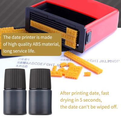 Tragbare Handcodiermaschine, manueller Datumsstempel, Druckertinte, Datumsdruck für Lebensmittel-Plastiktüten