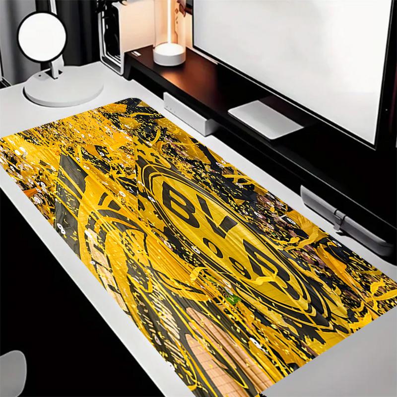 Borussia Dortmund Theme Premium Non-slip Mouse Pad with Stitched Edges,Durable Rubber Material,for Desktop & Gaming Great Gifts