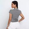 Summer Women's Striped Sleeveless Slim Fit Sexy Crop Top, Fashion Streetwear Going Out Top for Women, European American Style