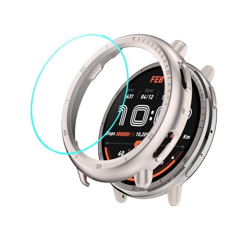 Caixa de PC com Protetor de Tela de Vidro Para Huami Amazfit Active2 Pulseira Inteligente Capa A2437 Acessórios de Capa Protetora
