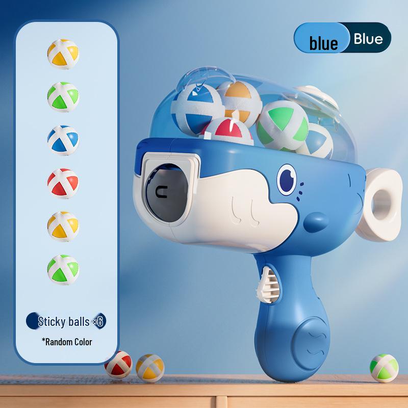 Cross-Border Whale Sticky Ball Gun: Interactive Shooting Toy for Kids and Parents