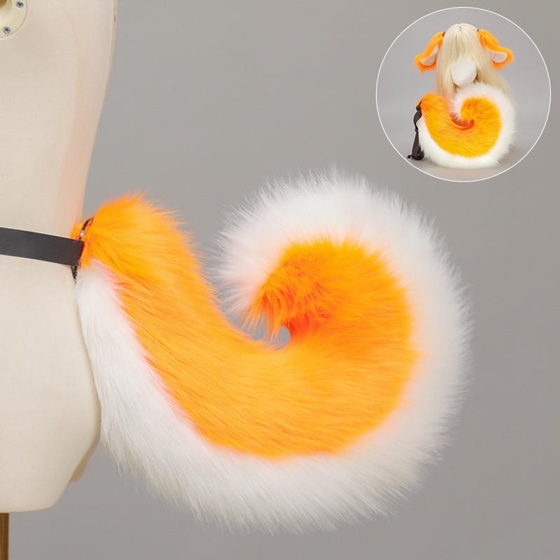 Set Cosplay con Orecchie e Coda da Cane Anime Giapponese con Accessori Peluche per Feste di Halloween