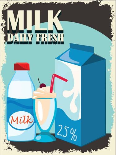 

Metal plaque vintage retro style Daily Milk Classic tin door sign Kitchen 20x30cm（7.8x11.8inch）