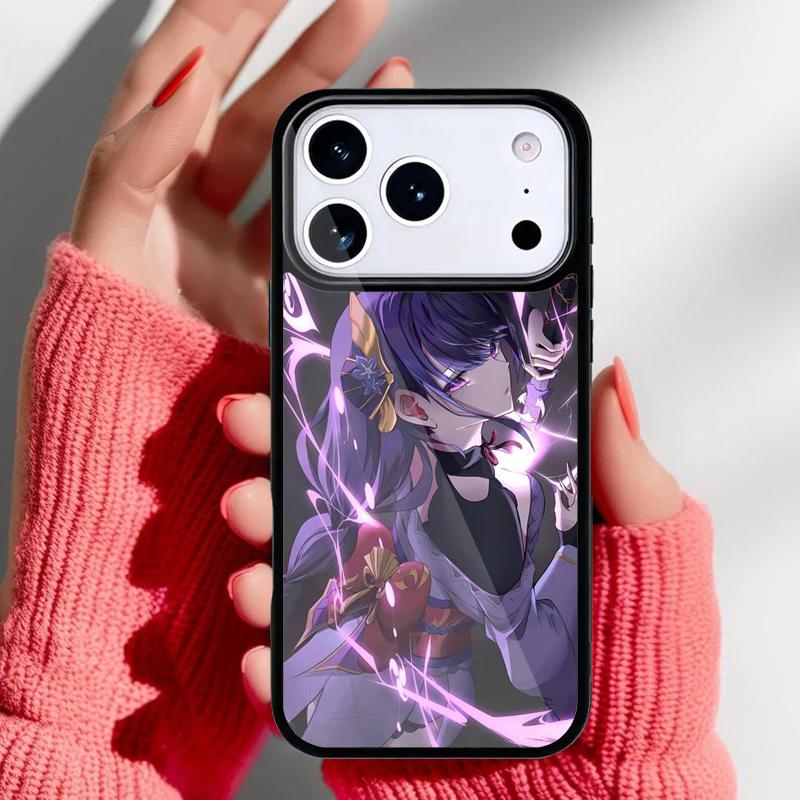 Genshin Impact Raiden Shogun Phone Case for iPhone 17 16 15 14 13 Pro Max Back Cover for 12 11 Pro Coque