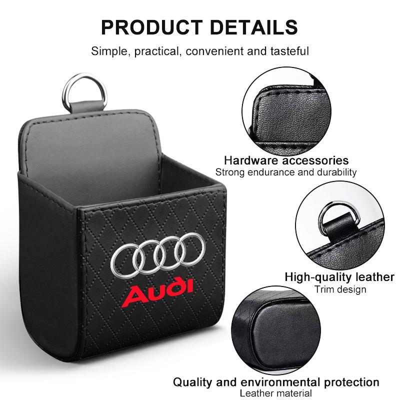 Car Air Outlet Storage Box Phone Glasses Organizer Car Goods For Audi S5 S6 S7 S4 S8 TT TTS A4 B8 A3 B6 A6 C7 C6 B7 Q5 Q7 C5 A5 B5 A7 A1 B9 Q3 A8L Q8