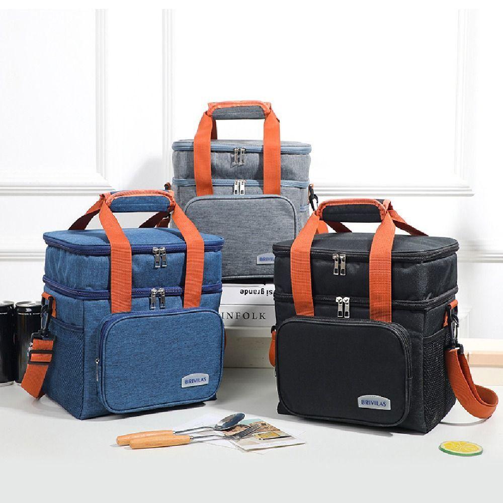 Large Capacity Insulated Lunch Bag Leakproof Picnic Tote Bag Convenient Food Storage Bag  Travel