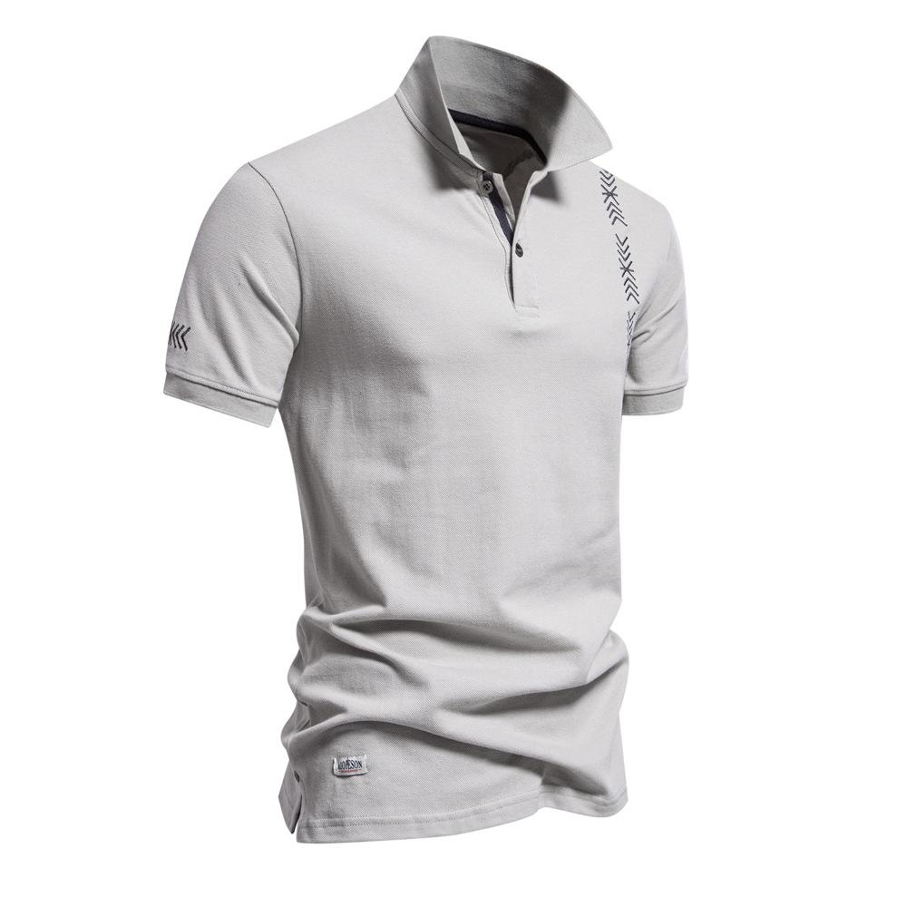 Spring And Summer New Men'S Polo Top Men'S Embroidery Solid Color Short-Sleeved Men'S Polo Shirt