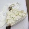 2026 New Fresh Style Canvas Women's Bag with Cake Skirt Design Casual Single Shoulder Princess Skirt Cloth Bag Fashionable