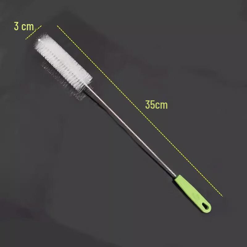 Soft Bristle Test Tube & Straw Cleaning Brush Set (3-Pack)