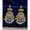 Heritage Chandbali Ohrringe für Damen | Chandbali im antiken Goldstil mit Tropfen | Traditioneller Schmuck für Hochzeiten und Feste