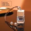 1Pcs Empty Glass Essential Oil Diffuser Bottle With Wooden Cap Car Hanging Perfume Bottle For Auto Aromatherapy Decoration