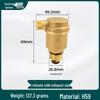 Válvula Automática de Purga de Aire de Latón para Tuberías de Agua y Sistemas HVAC - Válvula de Purga/Liberación 1/2", 3/4", 1"