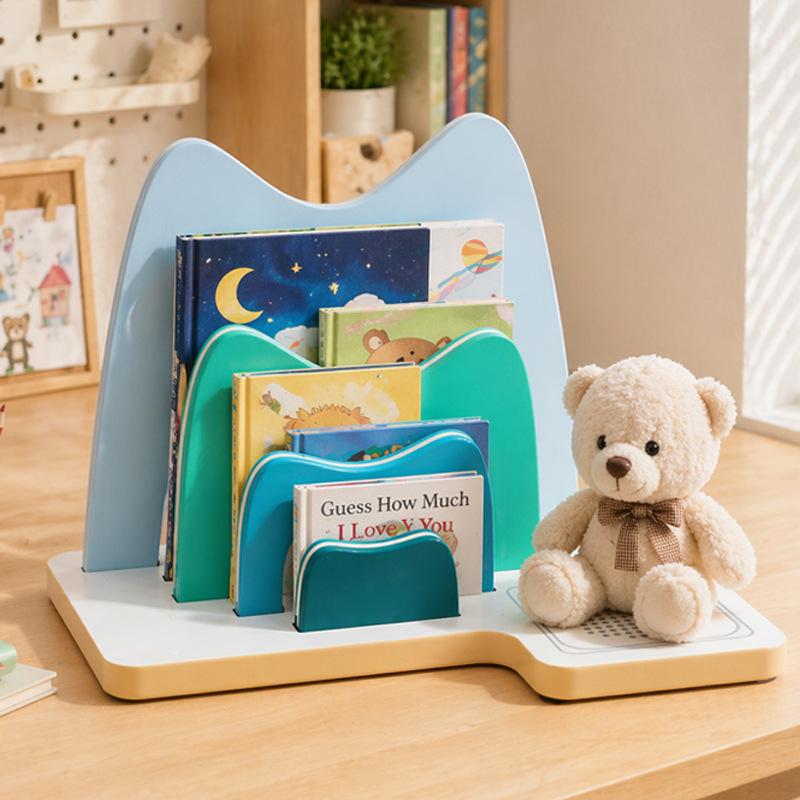 Wooden Cartoon Kids Multi-layer Desktop Book and Storage Rack