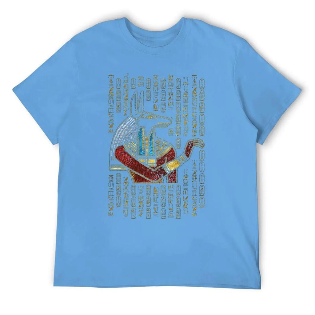 Egyptian Anubis Ornament Classic For Sale T-shirts Funny Graphic T-shirt Crewneck Motion  Nerd Leisure Eur Size