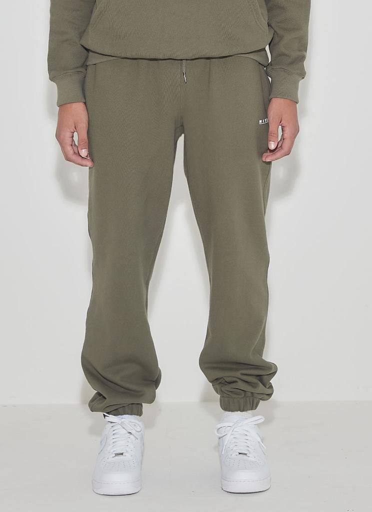 MITTA Heavy Terry Logo Jogger Training Pants - Khaki
