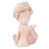 Resin Lady With Basket Fantasy Showpiece For Home Decor Showpiece&Office Decor Showpiece(11.5" Inch Size,Pink)