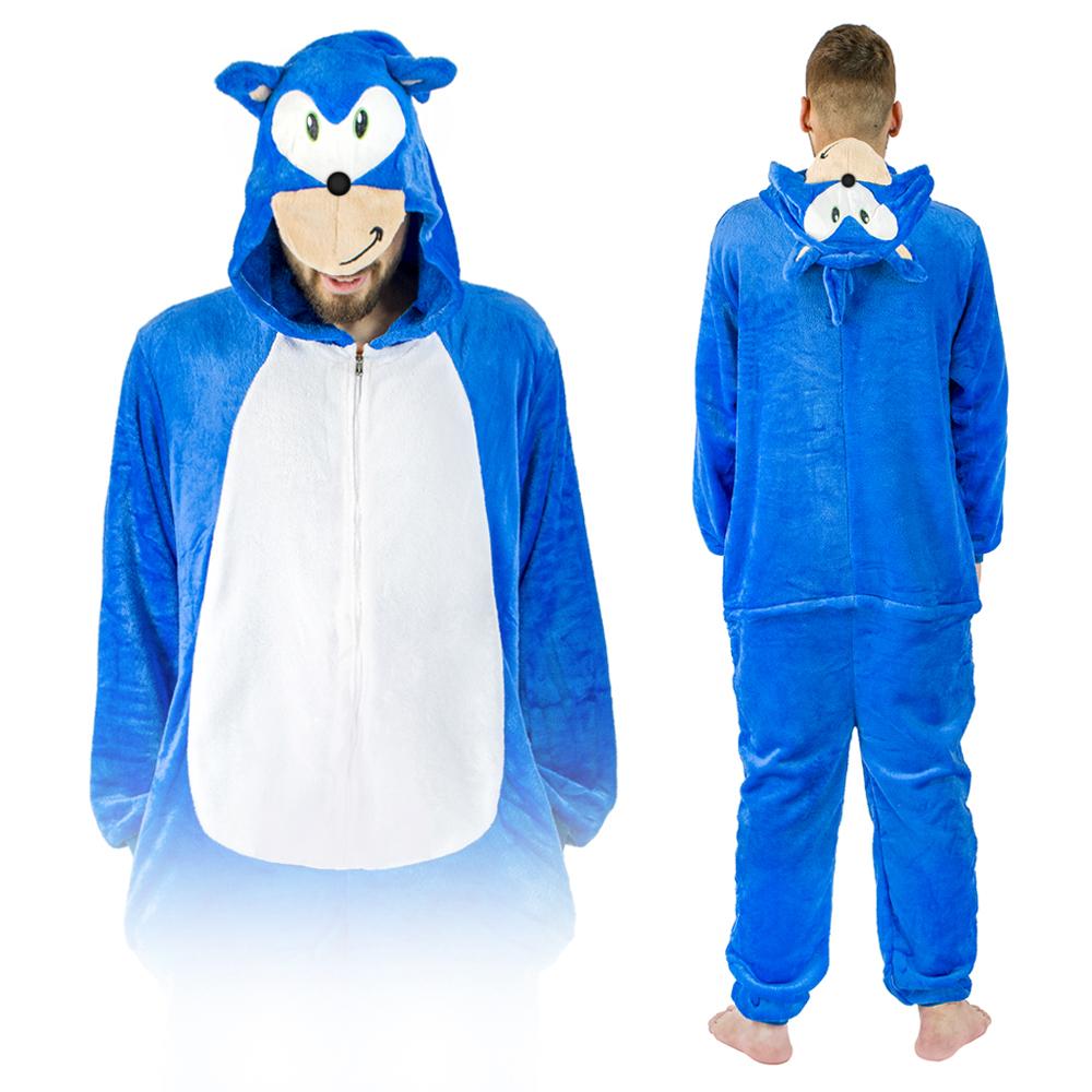 Kigurumi pigiama intero da uomo tuta intera costume sonic Costume Onesie A103 - M