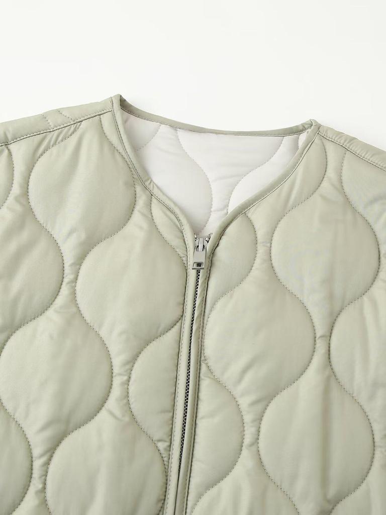 Women's Plus Size Quilted Cotton Coat - 2024 Autumn/Winter European & American Fashion