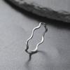 XINYI Stainless Steel Ring Minimalist Sea Wave Light Luxury Elegant Couple Rings For Women Jewelry Wedding Trendy Fine Gifts
