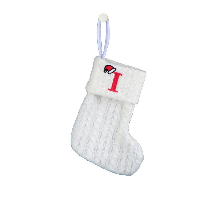 Kids' Embroidered White Knit Christmas Stocking - Holiday Decor
