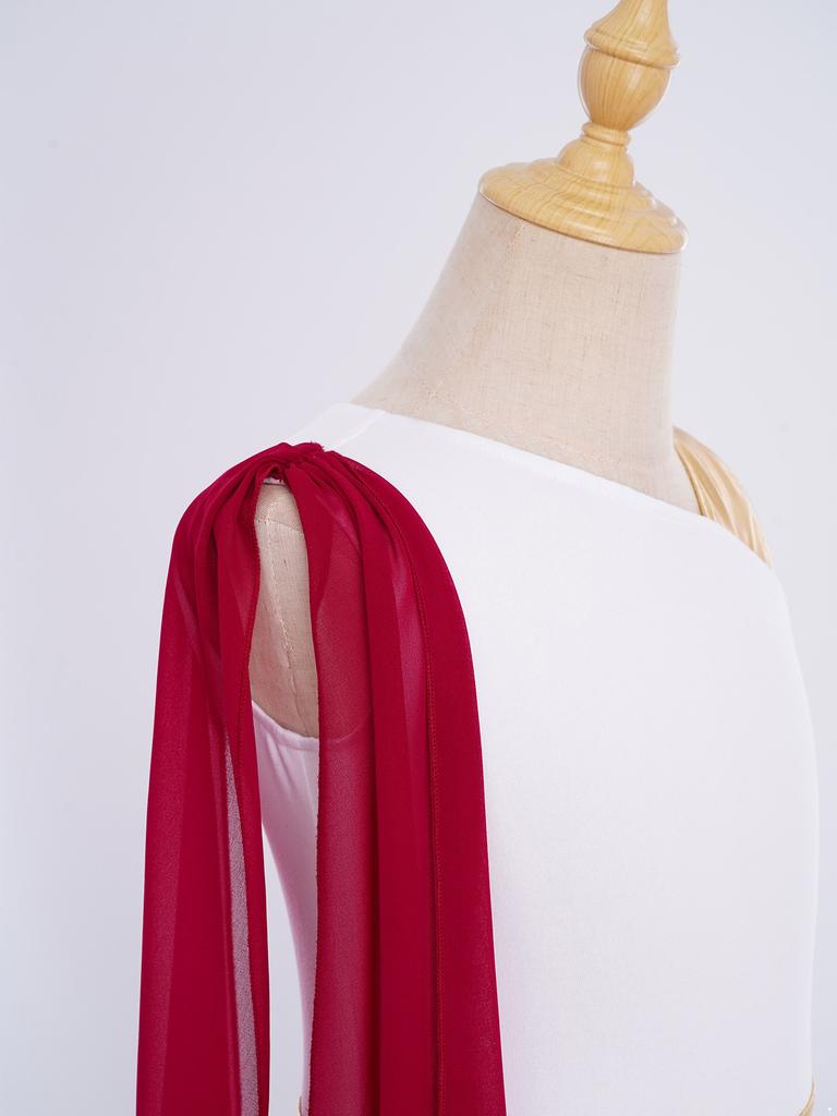 Vestido sem mangas de retalhos metálicos para meninas Fantasia de Deus Grego Romano Manto Xale Roupa de Palco