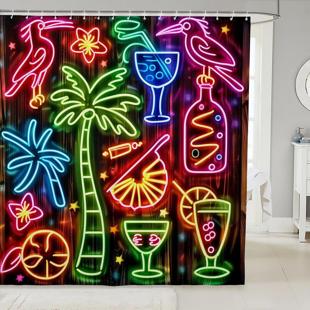 Dog Waterproof Shower Curtains,Cartoon Animal Bath Curtain For Kids Boys Girls Children,Dog Bone Cute Pet Shower Curtain Spotted