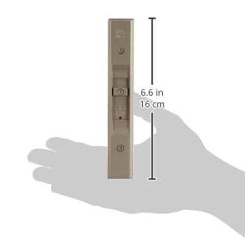 WEST Genuine Dimple Cylinder Universal Replacement Sliding Door Lock, Set of 5 Keys, Silver, 333-S2305-ST, 1 Set