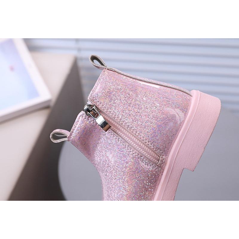 New Arrival Fall/Winter Kids' Fashion Boots – Boys' British Style Ankle Boots, Girls' Sequin Short Boots, Runway Trendy Style