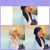 Muslim Double Layer Lace Headscarf Hat With Elastic Stretch For Casual Wear