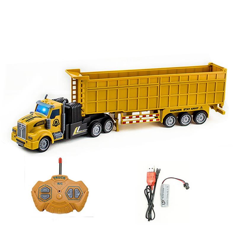 Non-Toxic 1/48 36Cm Big Rc Truck Model 27 Mhz Wireless Remote Control Dump Truck Transporter Container Truck Rc Car Toys For Children Kid Child
