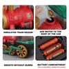 Electric retro spray train toy with sound and light automatic obstacle avoidance simulation steam train children Christmas gift