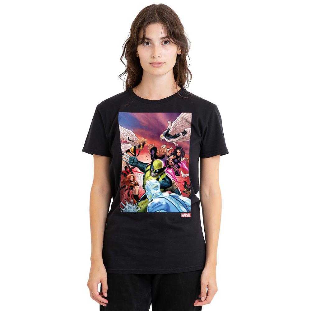 Marvel Unisex Adult X-Men Team Defend T-Shirt