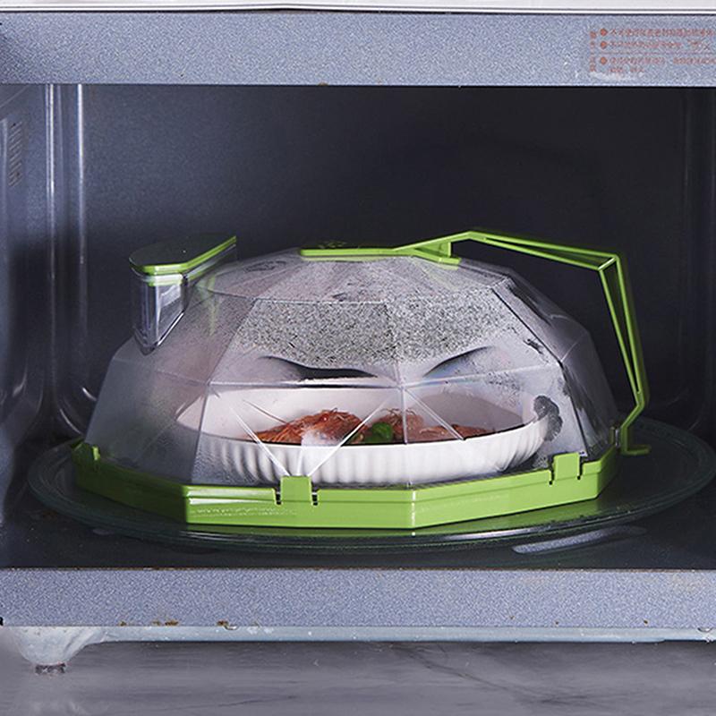 Magnetronafdekking Voor Voedsel Transparante Magnetron Spatdeksel Met Stoomkoker En Handvat 10 Inch Bordafdekkingen Keukengadgets
