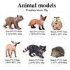 Oenux 8 Stück Wildtiere Wald Eule Fuchs Hirsch Eichhörnchen Hase Actionfigur Modell Miniatur Kuchenaufsätze Lernspielzeug Kinder Geschenk
