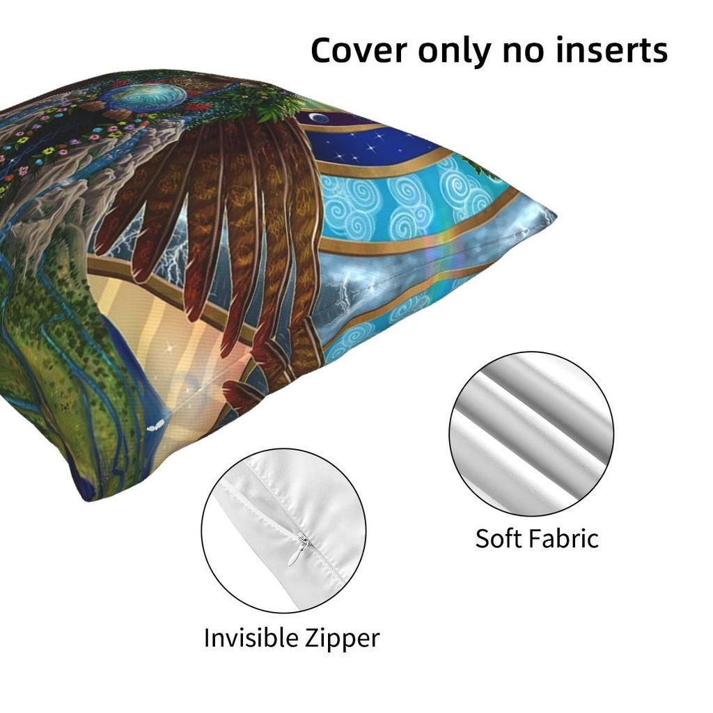 Gaia Sacred System Square Pillowcase Pillow Cover Cushion Decor Comfort Throw Pillow for Home Bedroom