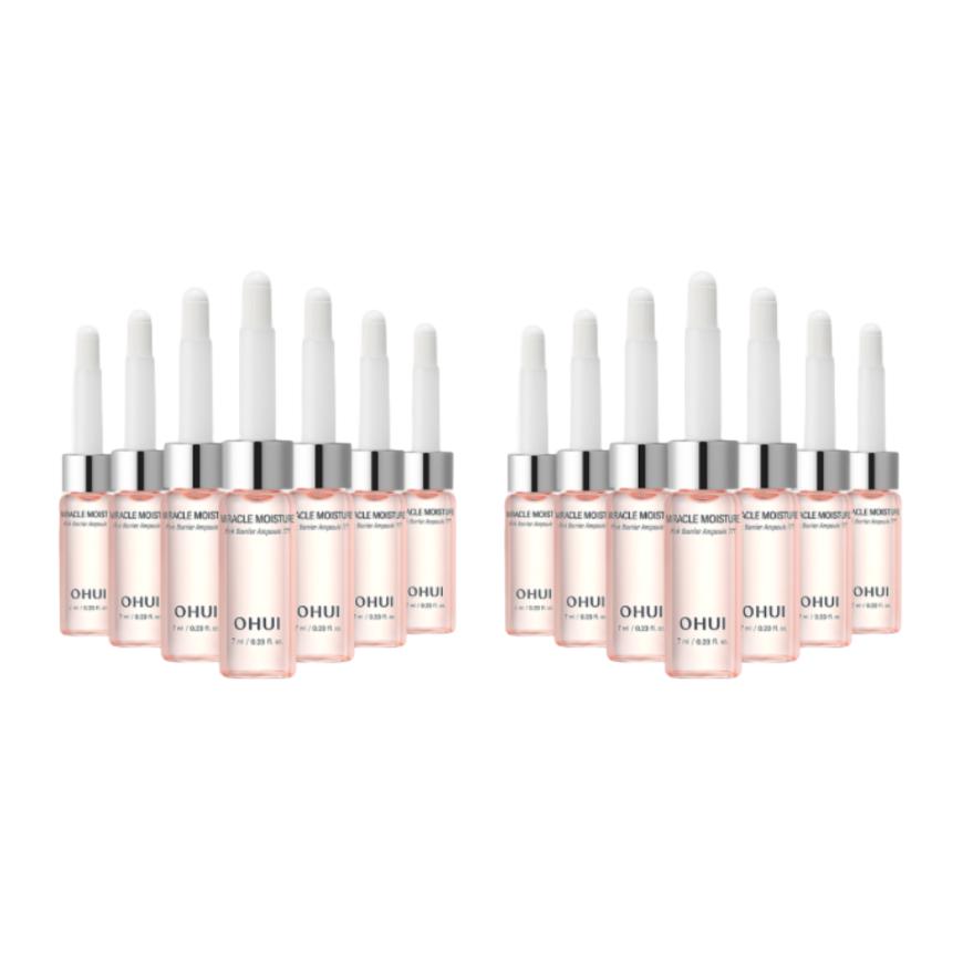 Ohui Miracle Moisture Pink Barrier Ampoule 777 (7ml x 7ea) (3 Options)