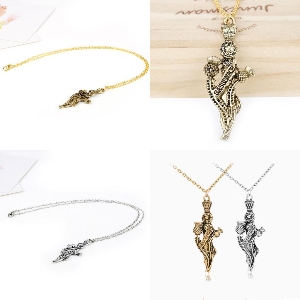 Outlander Sassenach Pendant Necklace With Chain For Anniversary Or Travel Souvenir