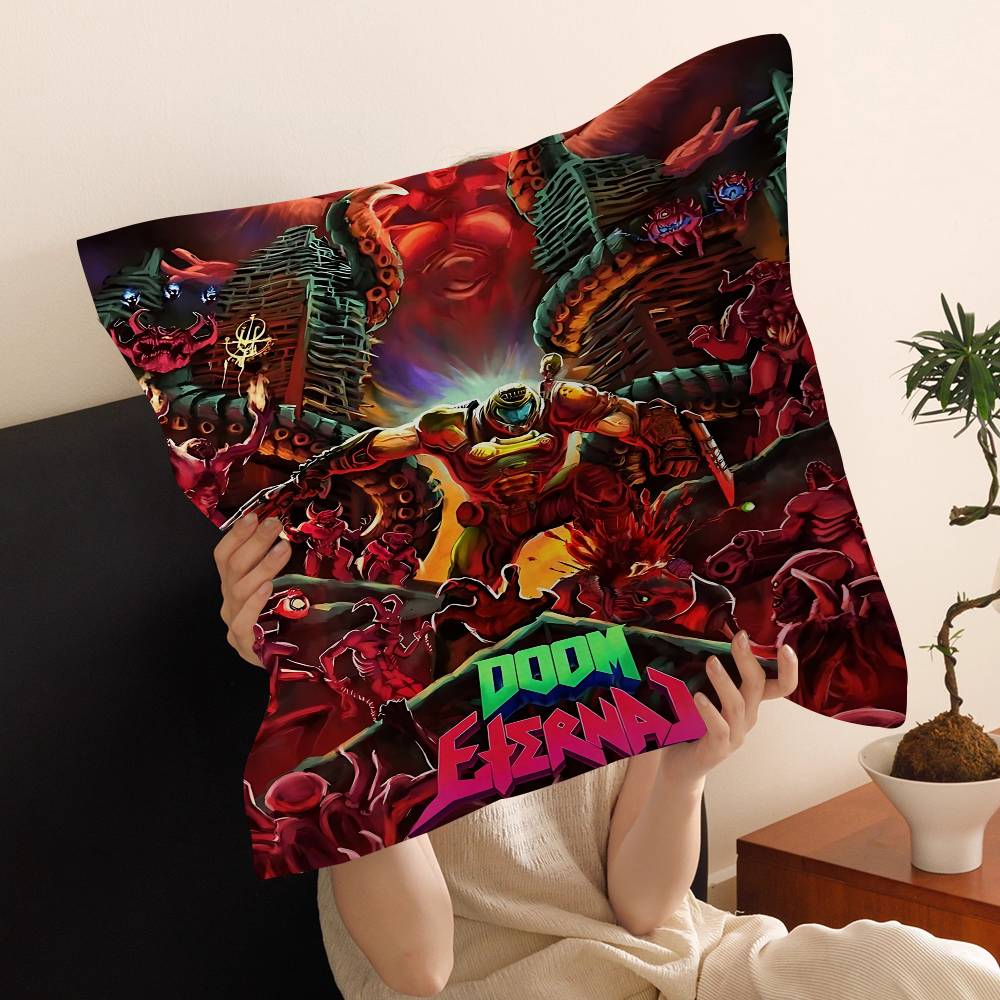 Game D-Dooms E-Eternal Cushion Cover Decorative Pillow Sofa Home Decor Case Pillow Cases