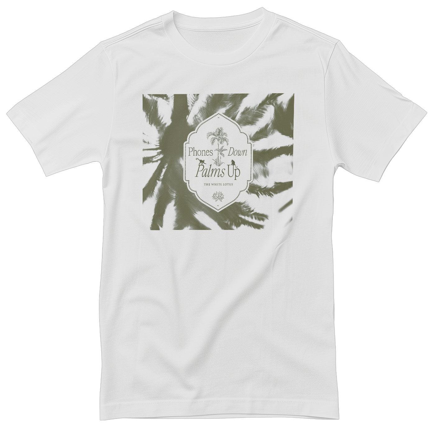 Licenza Ufficiale The White Lotus Cellulari Giù Palme Up Maglietta Uomo S