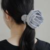 Oar Stripe Volume Rose Scrunchie [Grey]