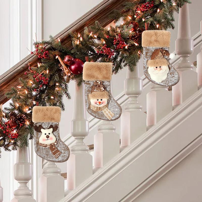 New Santa Claus Christmas Stockings and Ornaments
